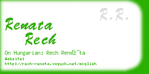 renata rech business card